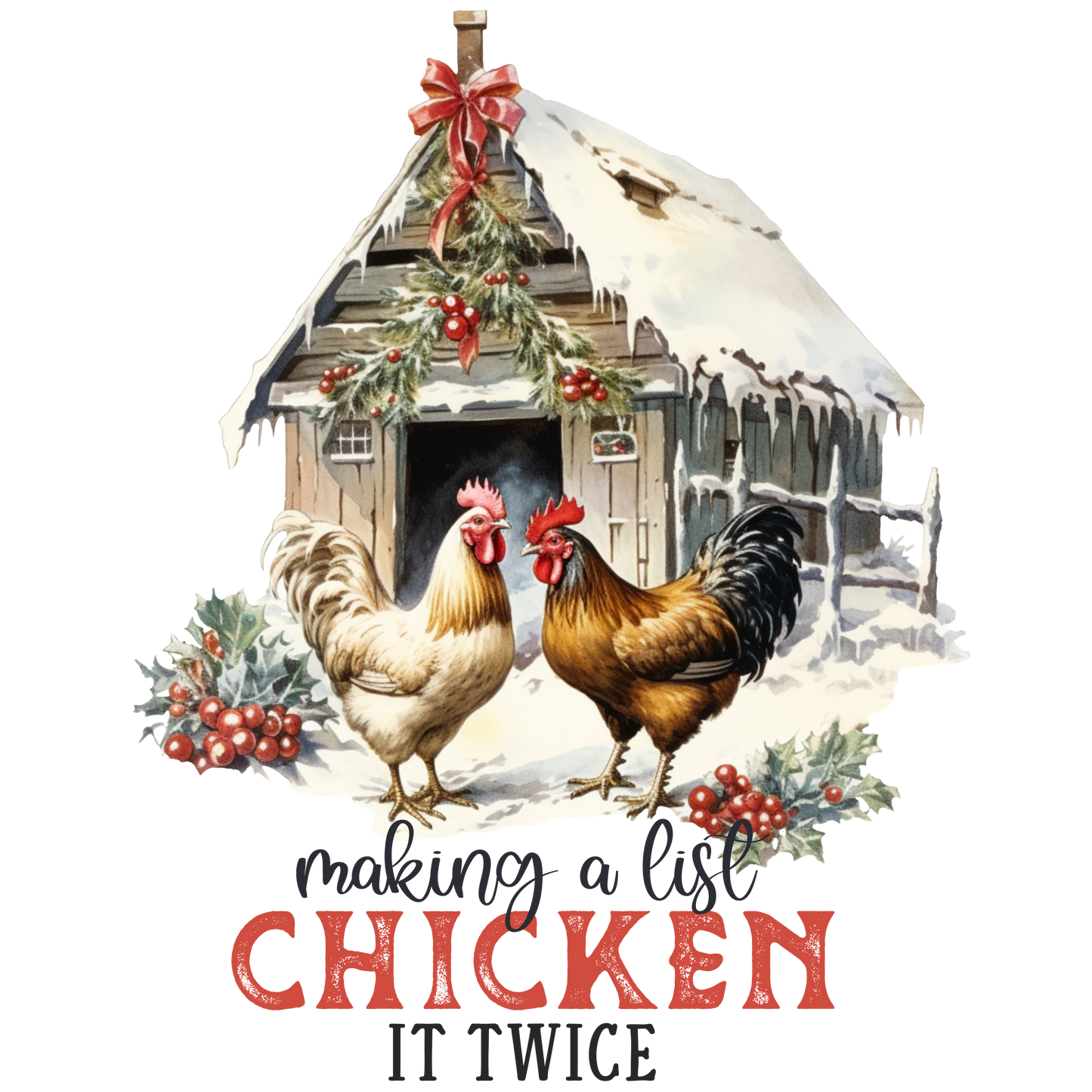 Chicken it twice  DESIGN ONLY SUBLIMATION OR SCREENPRINT