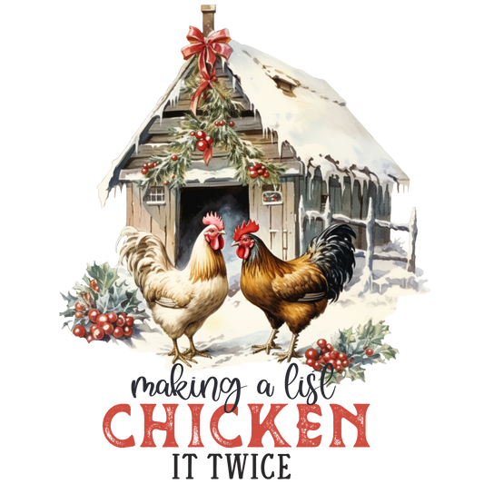 Chicken it twice  DESIGN ONLY SUBLIMATION OR SCREENPRINT