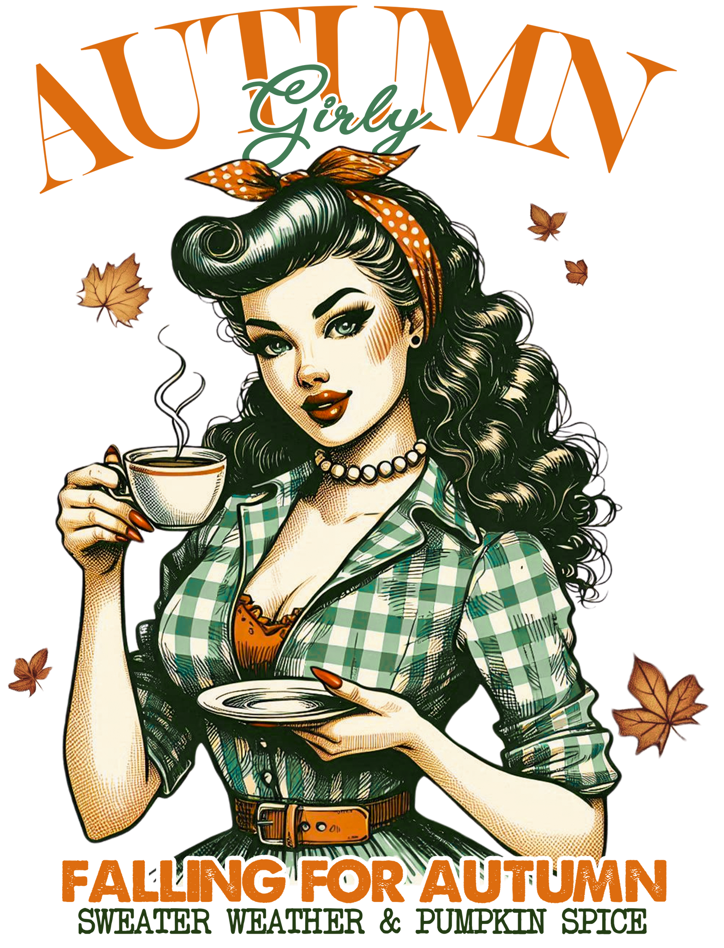 Falling for autumn  DESIGN ONLY SUBLIMATION OR SCREENPRINT