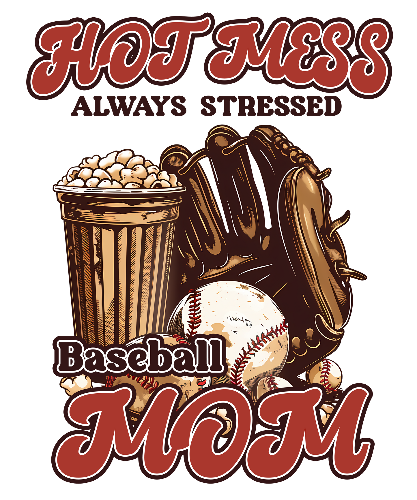 Baseball Mom - DESIGN ONLY SUBLIMATION OR SCREENPRINT