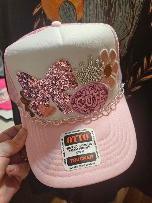 Decked out trucker hat with chain