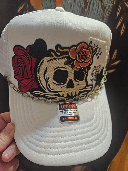 Decked out trucker hat with chain