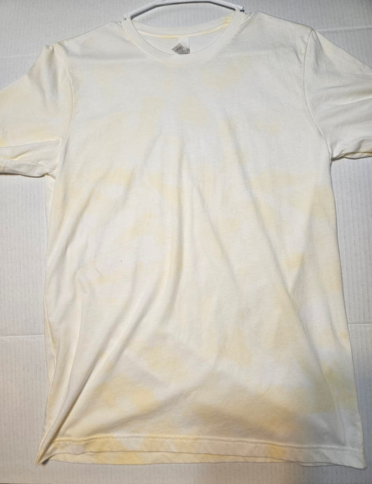 Yellow bleached tee sublimation or screenprint design