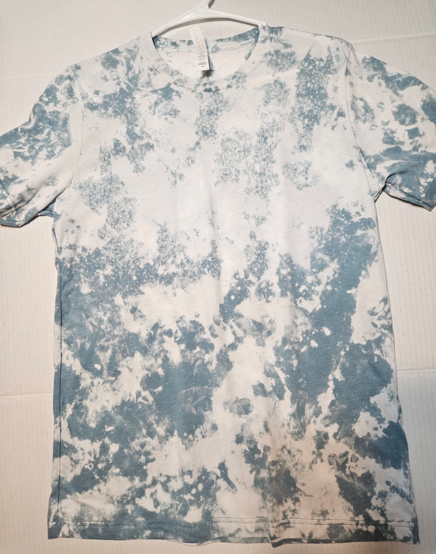 Galapagos blue bleached tee- sublimation or screenprint