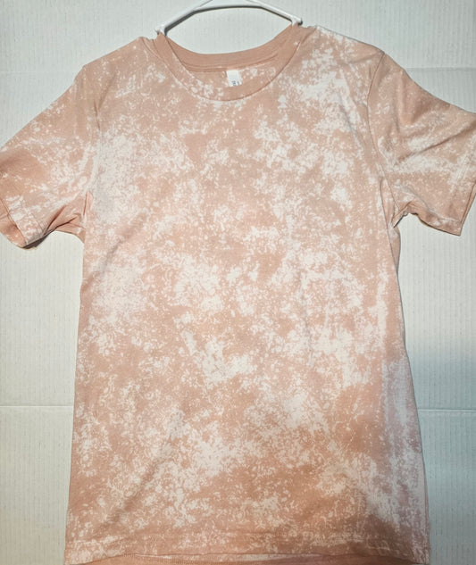 Peach speckled bleach-screenprint or sublimation