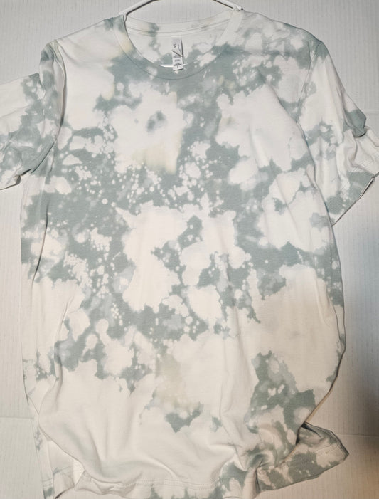 Sage bleached tee- sublimation or screenprint design