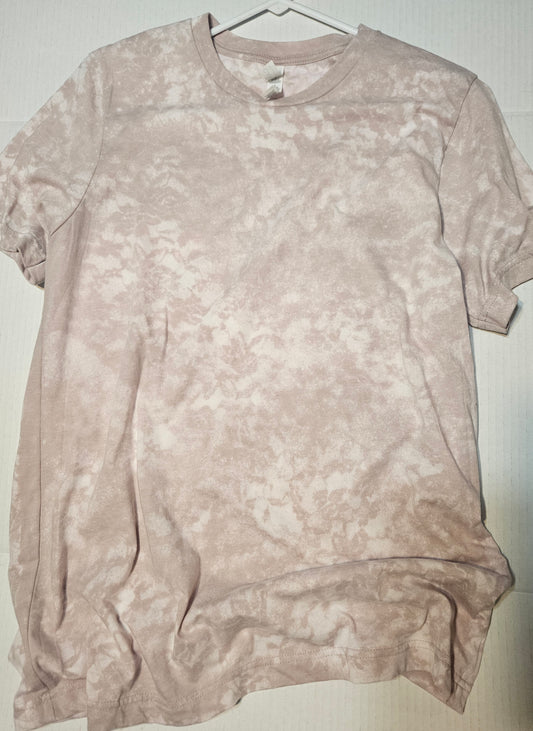 Peach lace bleached tee- sublimation or screenprint design