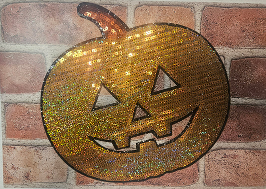 Pumpkin sequin patch