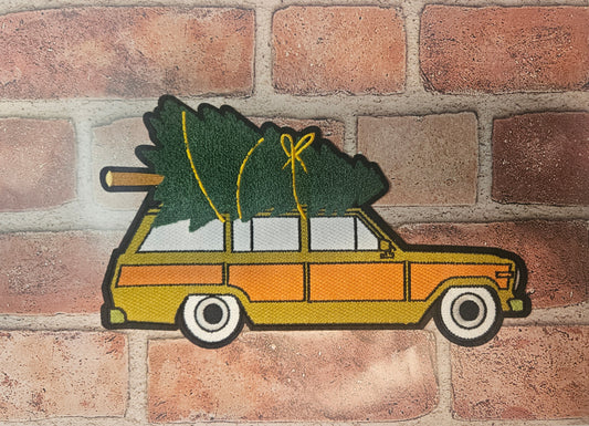 Wagon & tree chenille patch