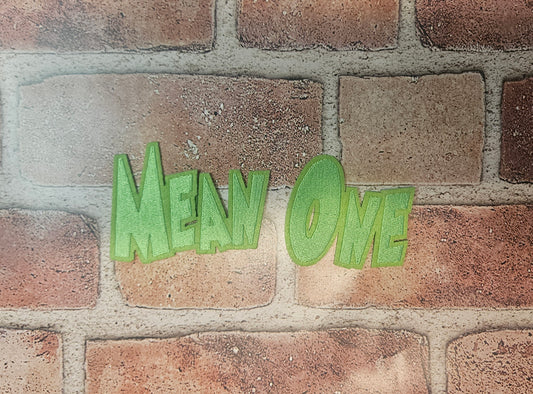 Mean one embroidery patch