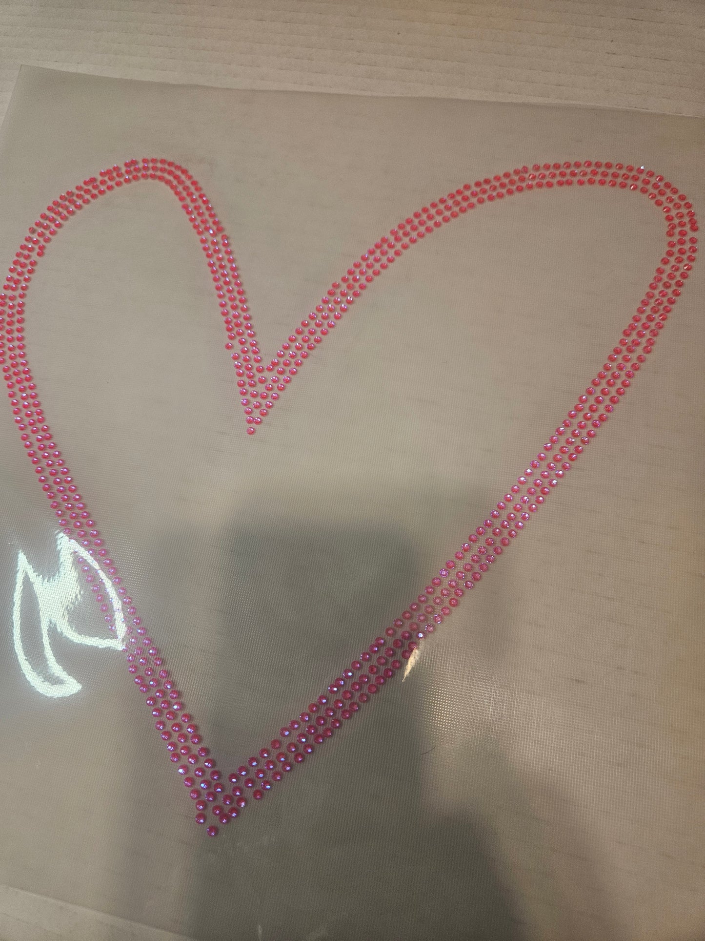 Pink rhinestone heart