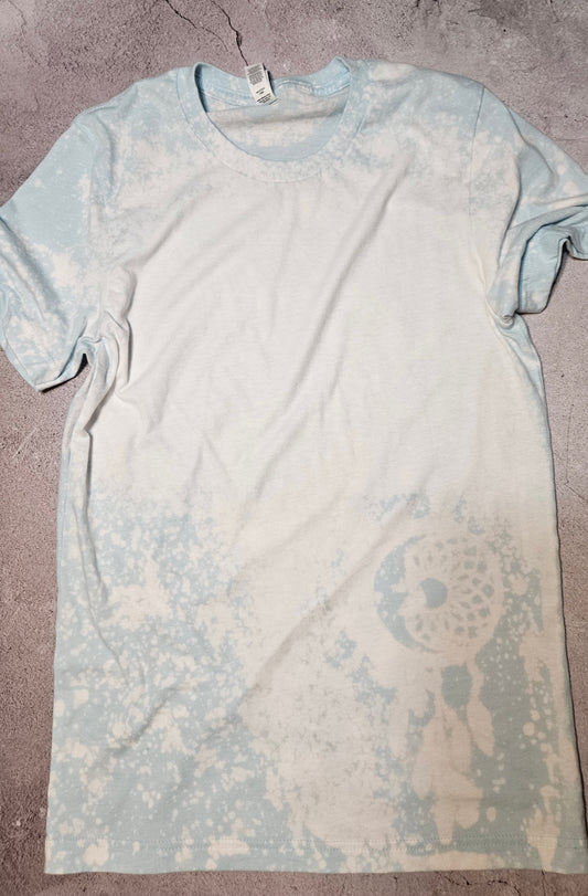 Light blue bleached dream catcher tee Choose Screenprint or sublimation design