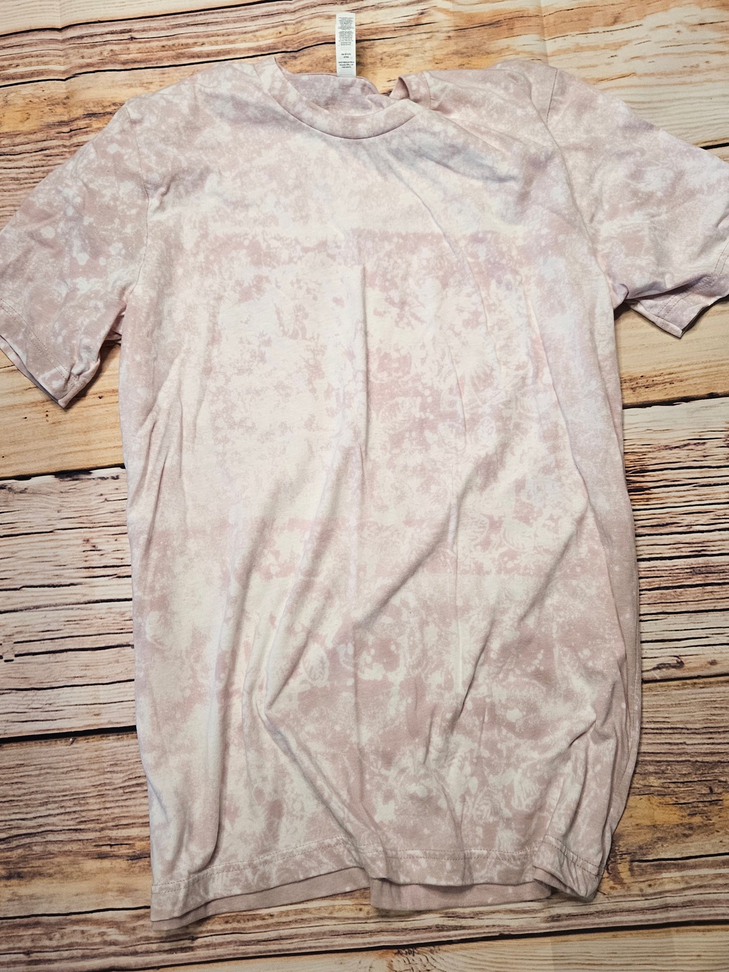 Light pink floral bleached