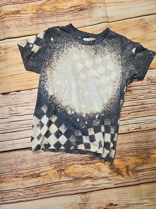 Children's blue bleached tee Small SUBLIMATION OR SCREENPRINT DESIGN