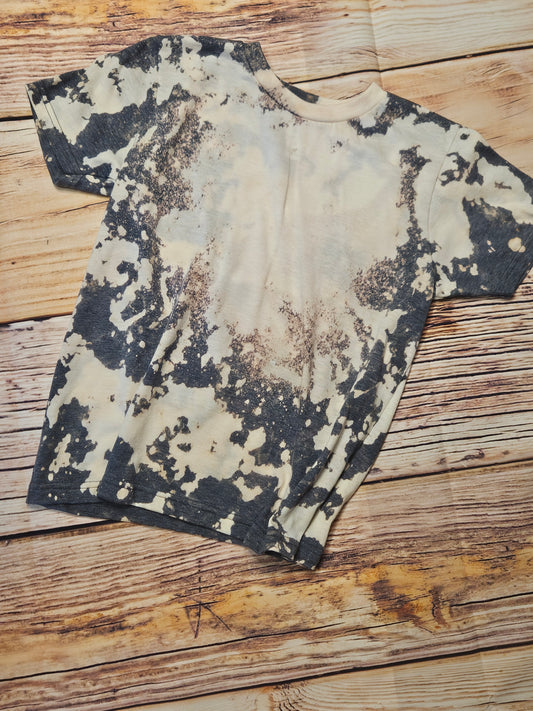 Children's blue bleached tee Medium SUBLIMATION OR SCREENPRINT