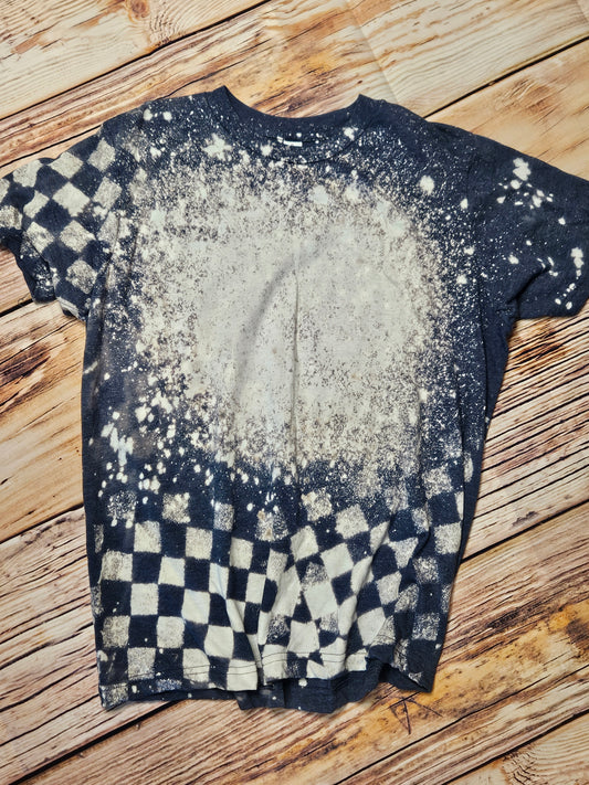 Children's blue bleached tee XL SUBLIMATION OR SCREENPRINT