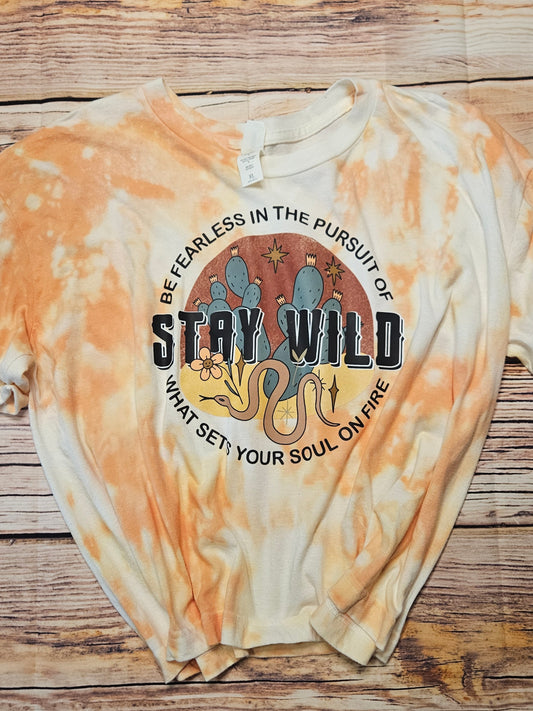 Stay wild cropped tee XL