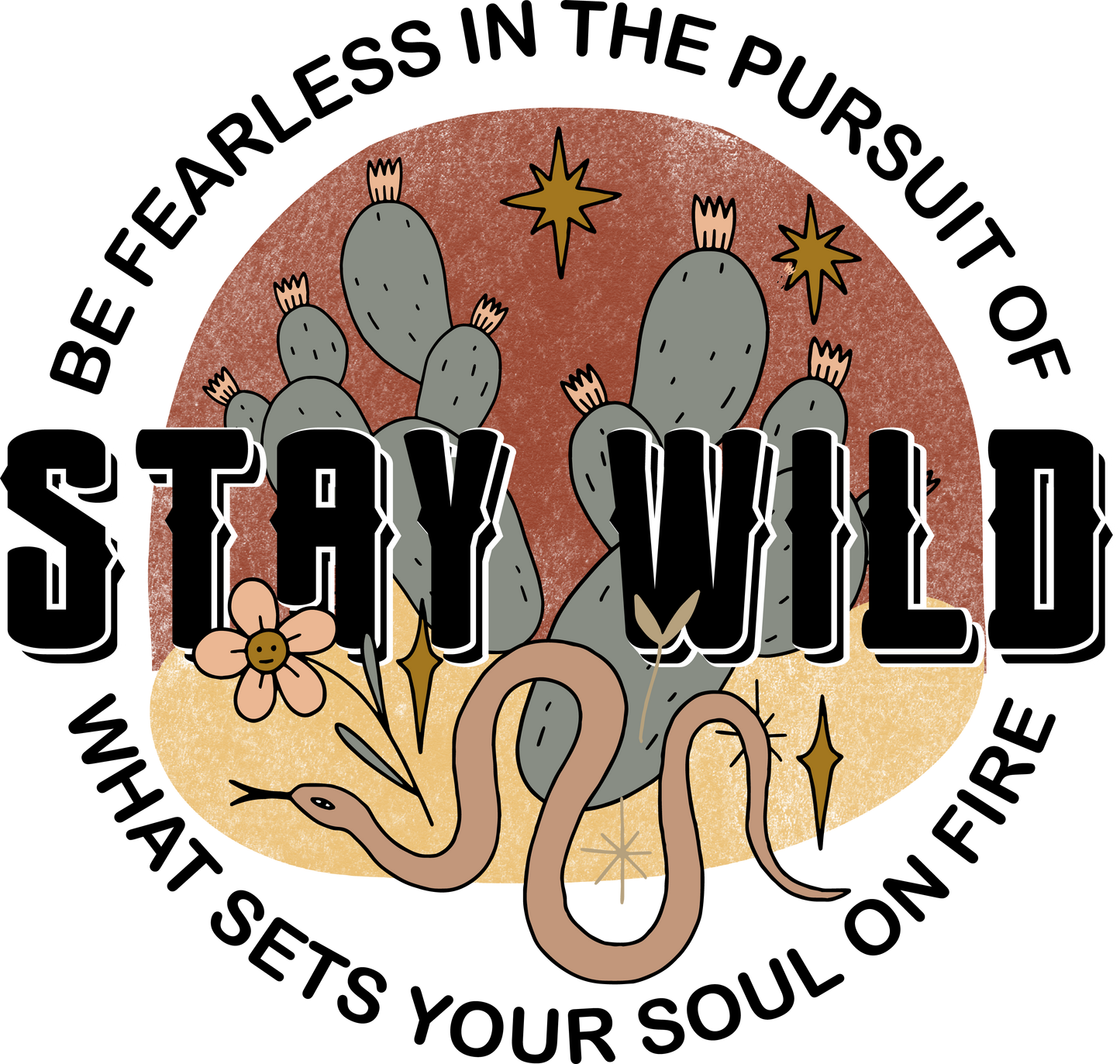 Stay Wild Graphic sublimation or screenprint- design only