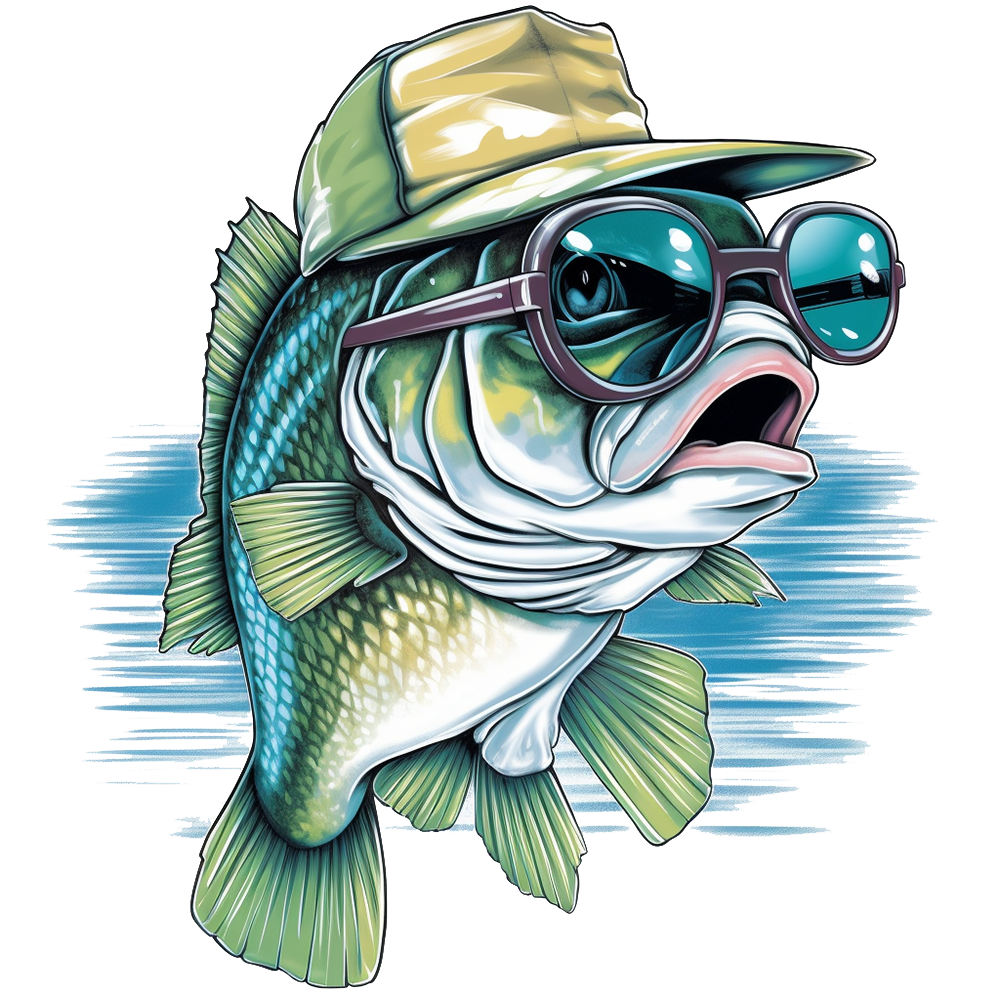 Funny fish DESIGN ONLY- sublimation or screenprint