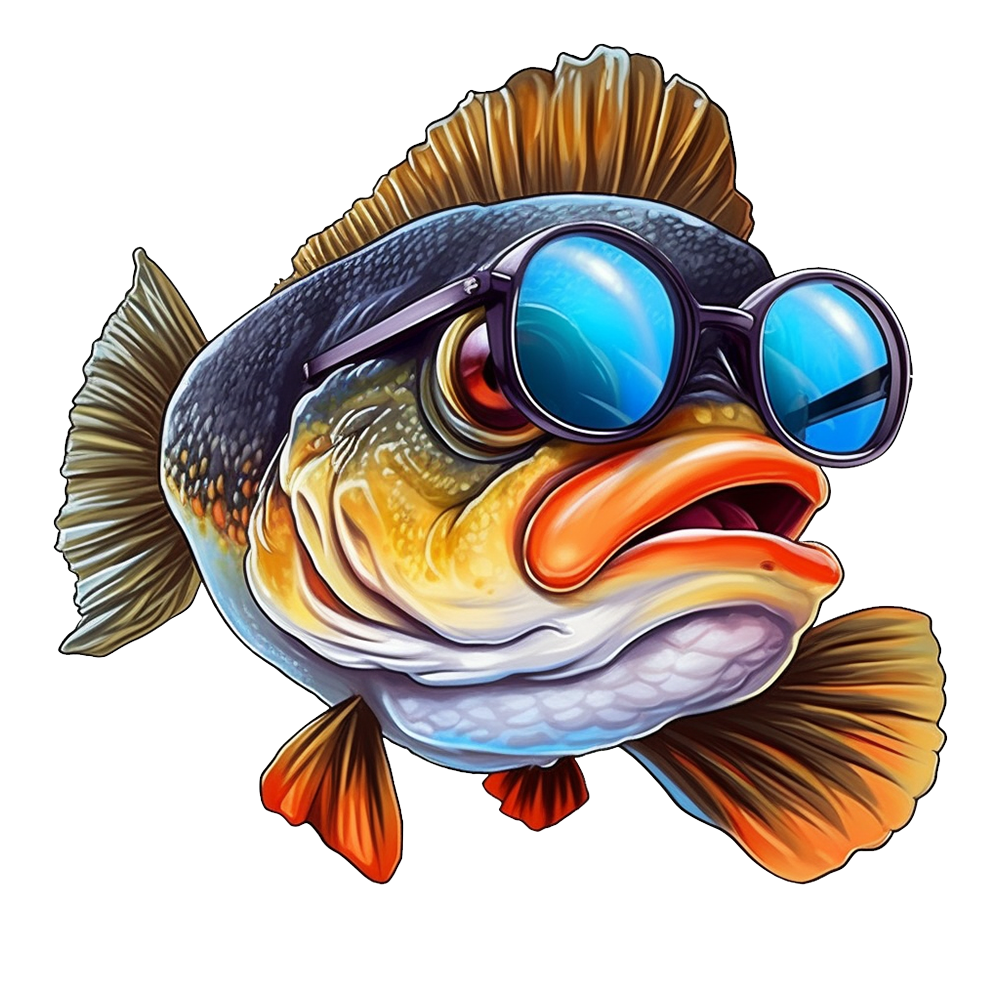 Funny fish DESIGN ONLY- sublimation or screenprint