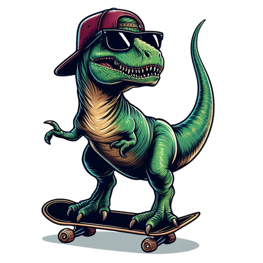 Skating dino - DESIGN ONLY SUBLIMATION OR SCREENPRINT