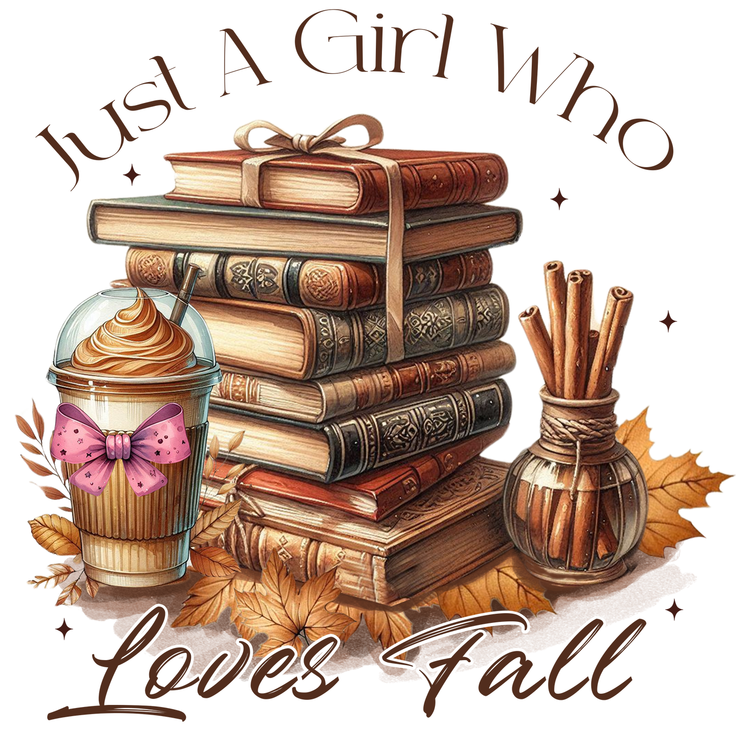 Girl who loves fall  DESIGN ONLY SUBLIMATION OR SCREENPRINT