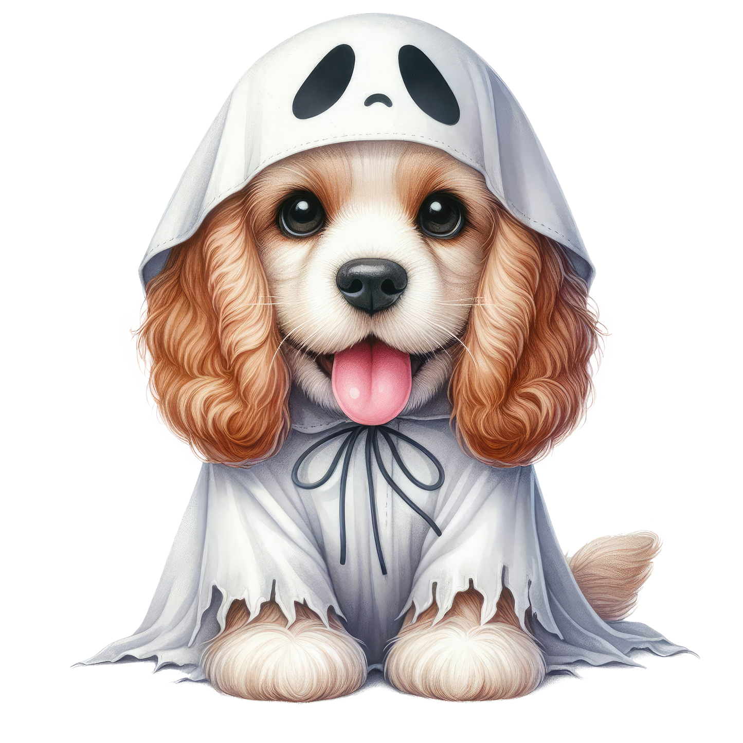 Halloween ghost dog SAND TEE SIZE XXL