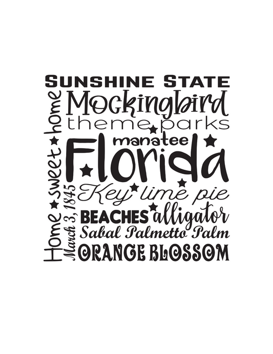 Florida -DESIGN ONLY SUBLIMATION OR SCREENPRINT