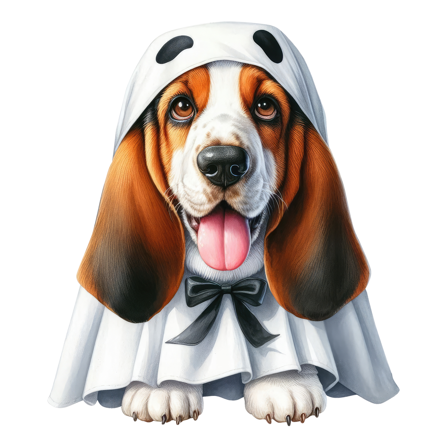 Halloween ghost dog SAND TEE SIZE SMALL