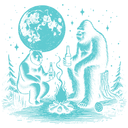 Bear with bigfoot DESIGN ONLY- SUBLIMATION OR SCREENPRINT