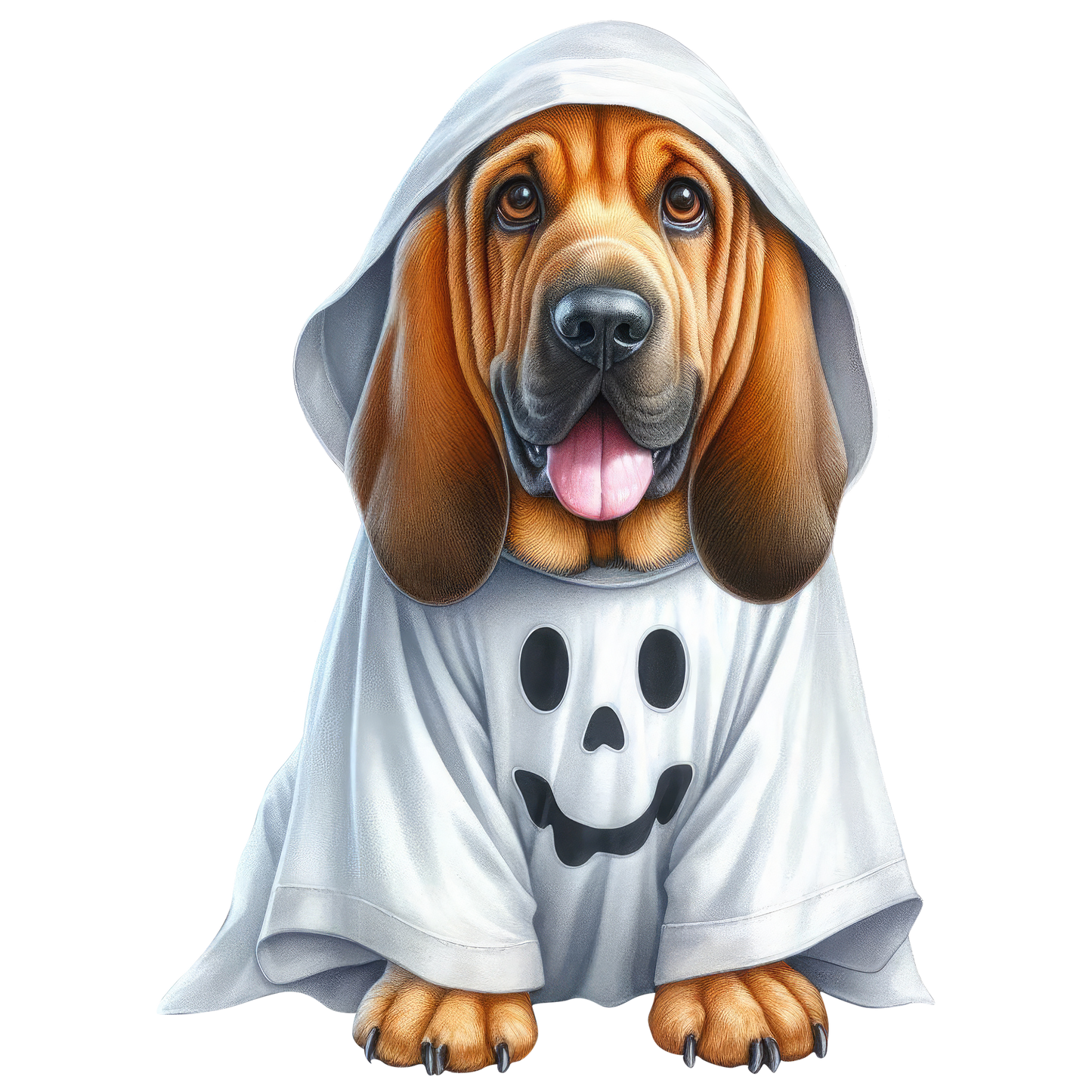 Halloween ghost dog SAND TEE SIZE SMALL