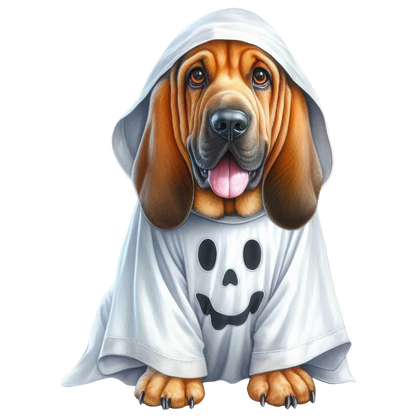 Halloween ghost dog SAND TEE SIZE SMALL