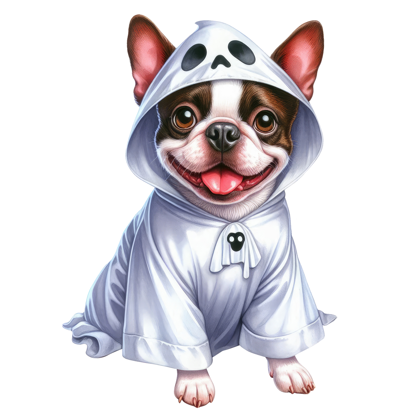 Halloween ghost dog SAND TEE SIZE XXL