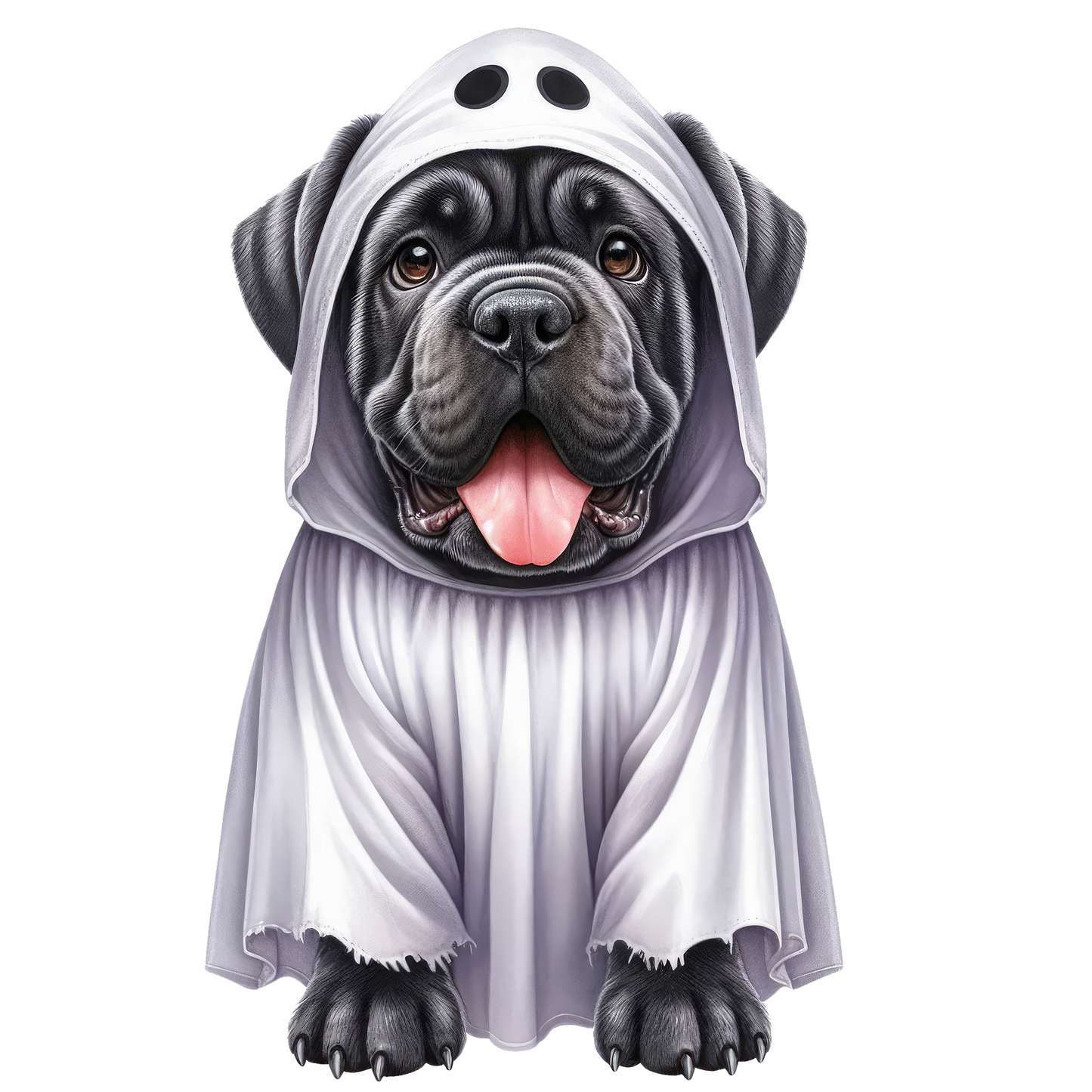 Halloween ghost dog SAND TEE SIZE XXL