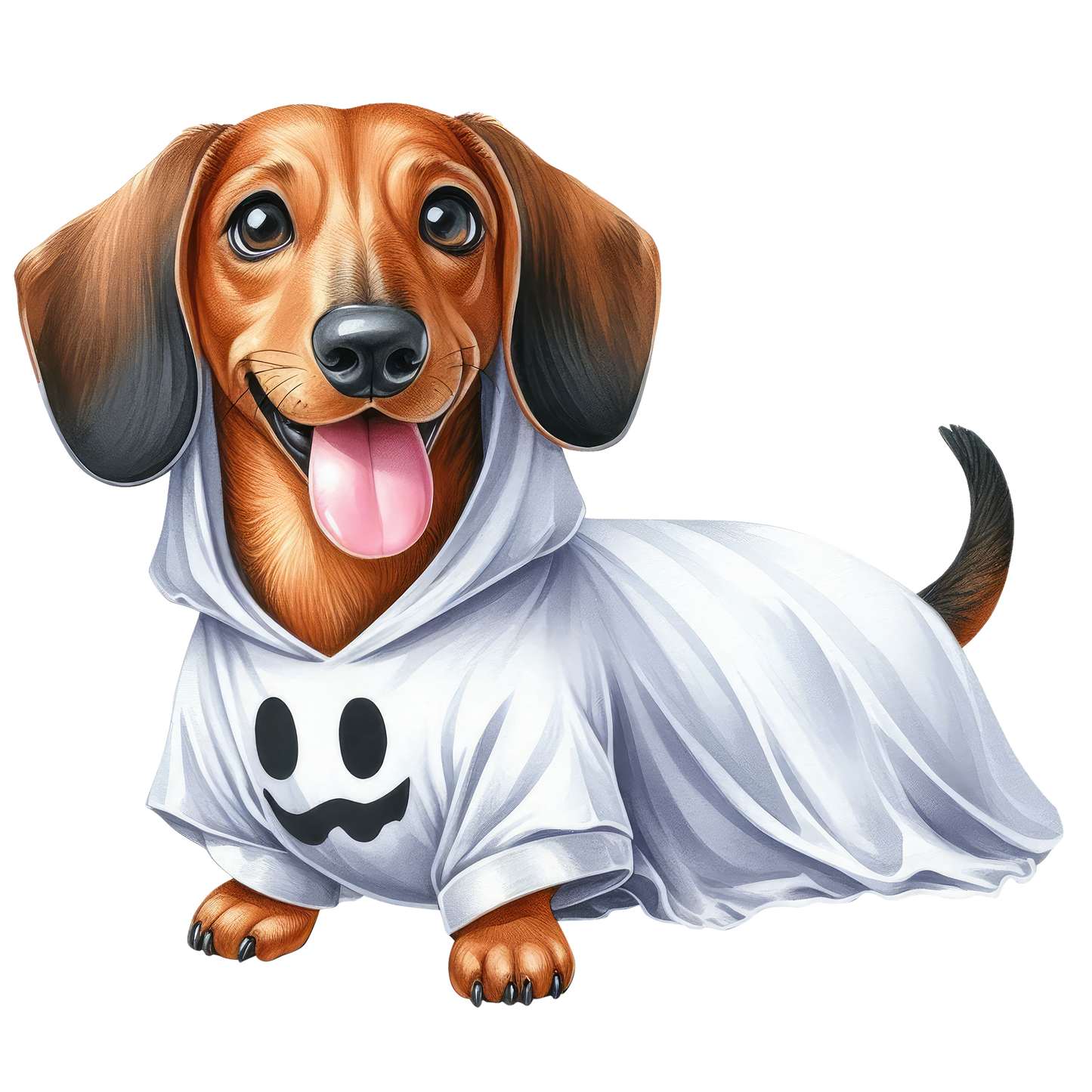 Halloween ghost dog SAND TEE SIZE XXL