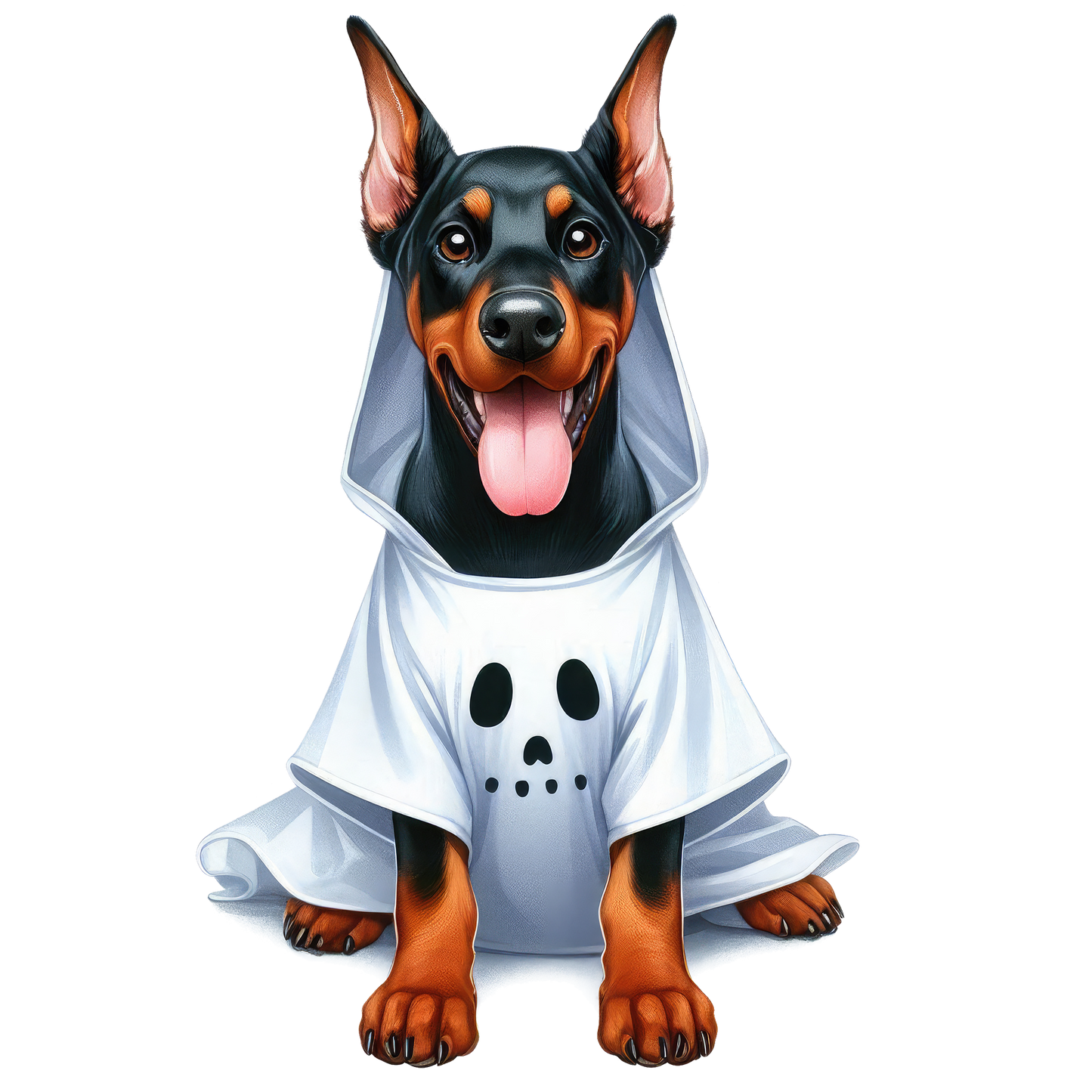 Halloween ghost dog SAND TEE SIZE XXL