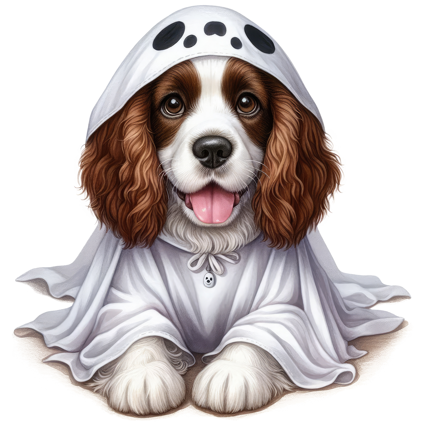 Halloween ghost dog SAND TEE SIZE XXL