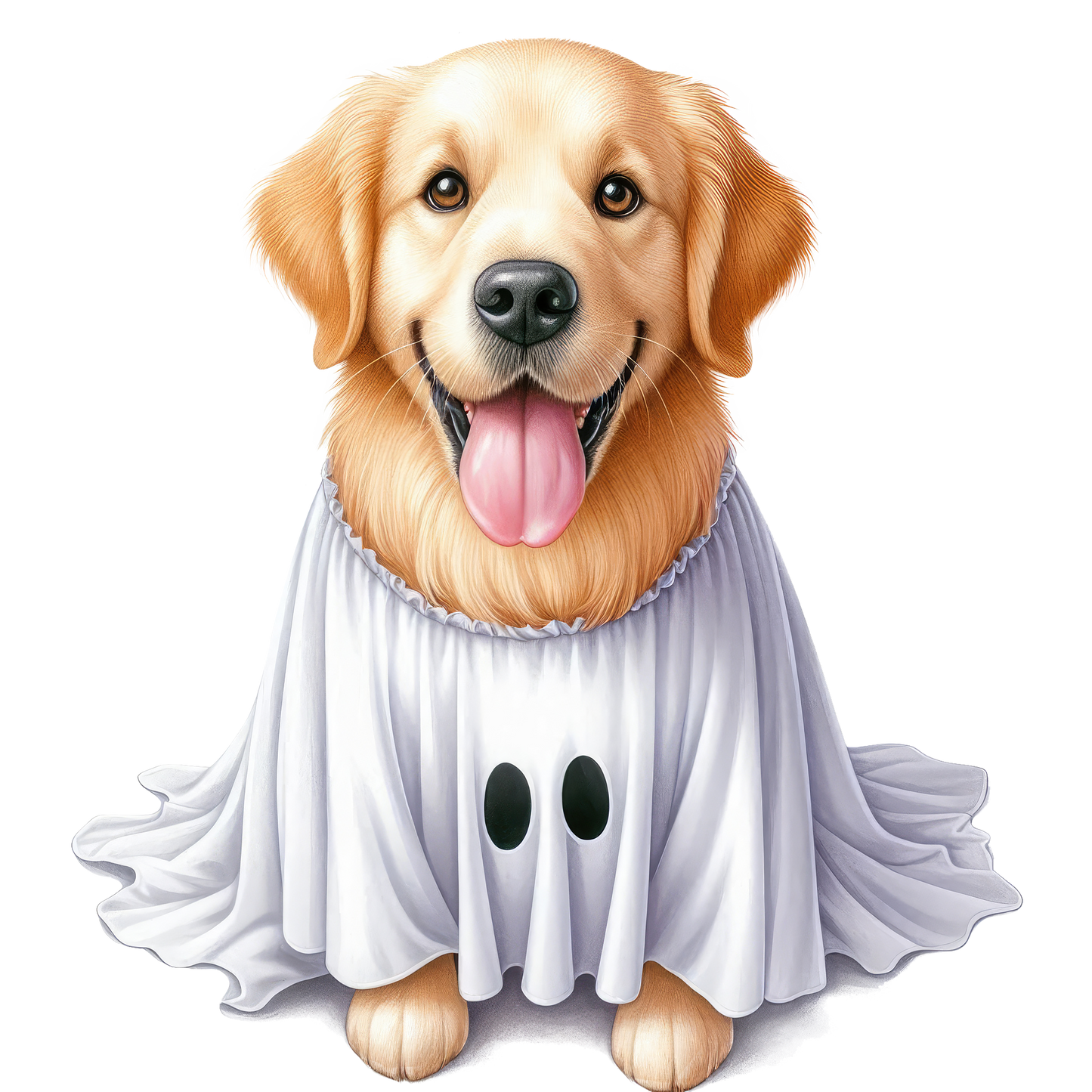 Halloween ghost dog SAND TEE SIZE XXL