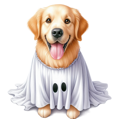 Halloween ghost dog SAND TEE SIZE XXL