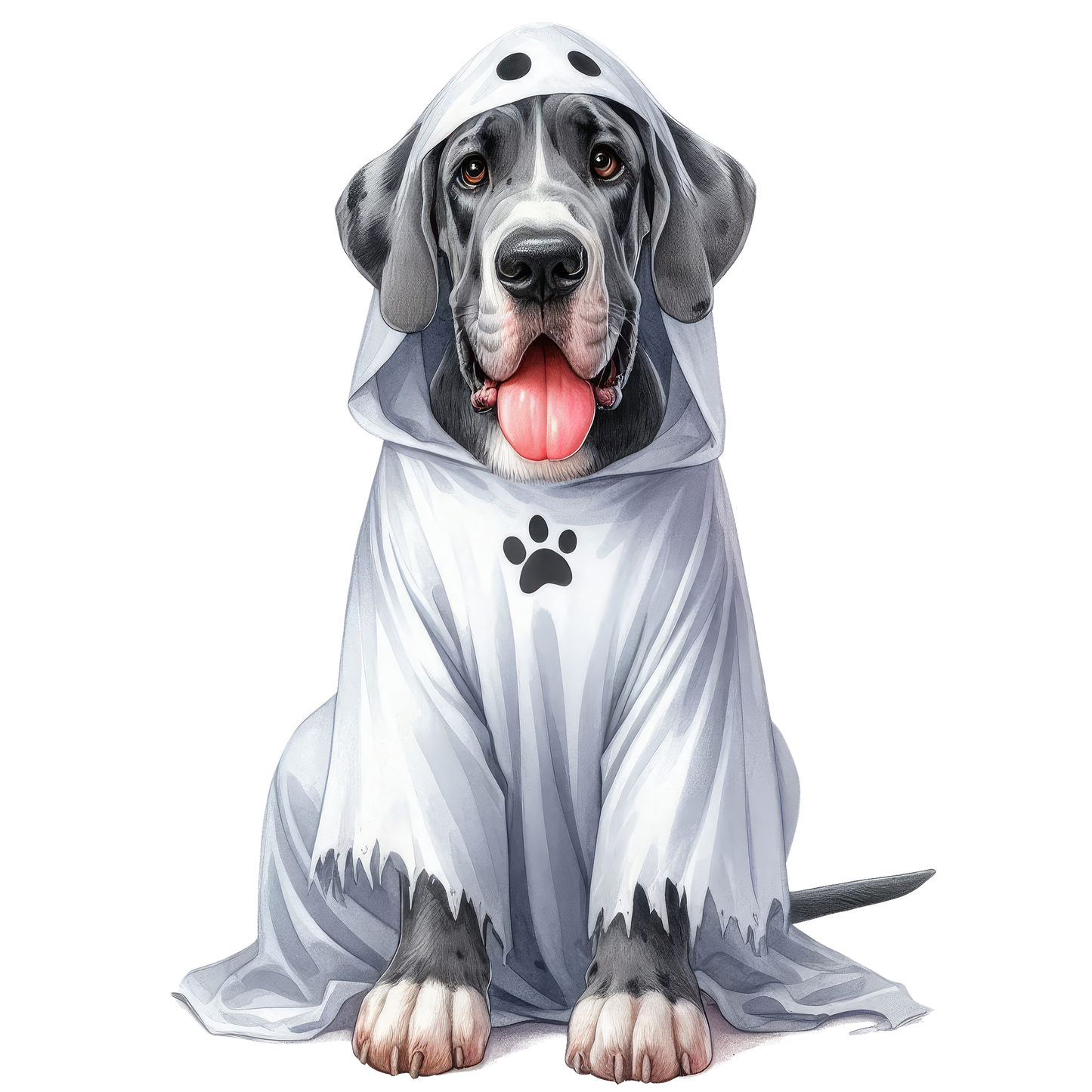 Halloween ghost dog SAND TEE SIZE XXL