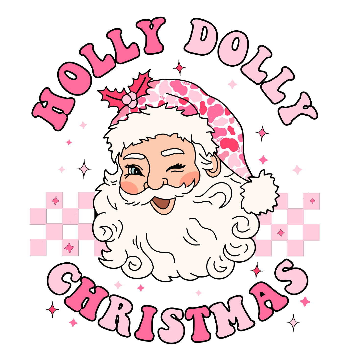 Holly Dolly Christmas DESIGN ONLY- Sublimation or Screenprint