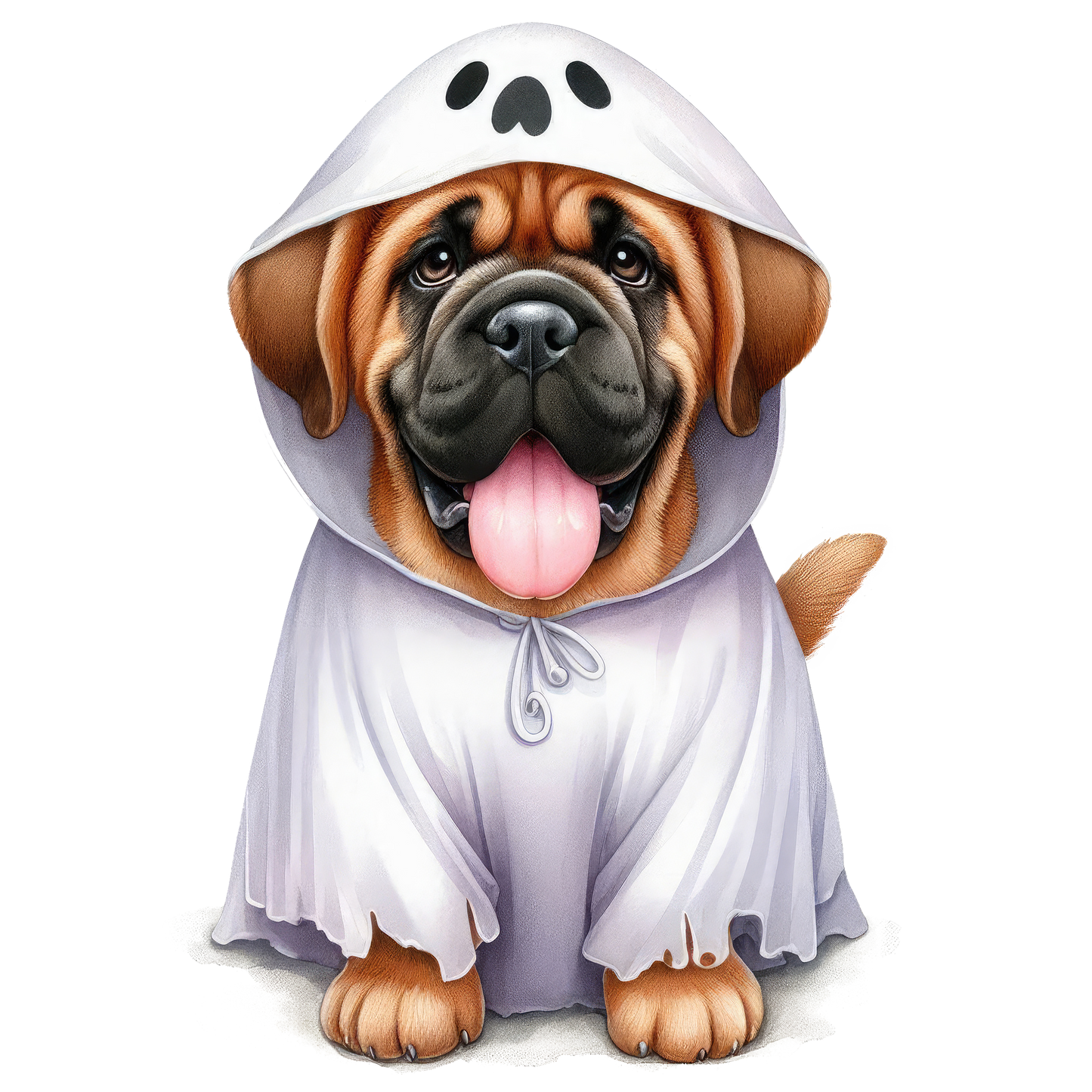 Halloween ghost dog SAND TEE SIZE XXL