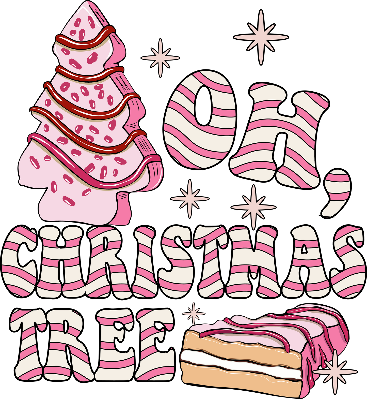 Oh Christmas tree DESIGN ONLY- Sublimation or Screenprint