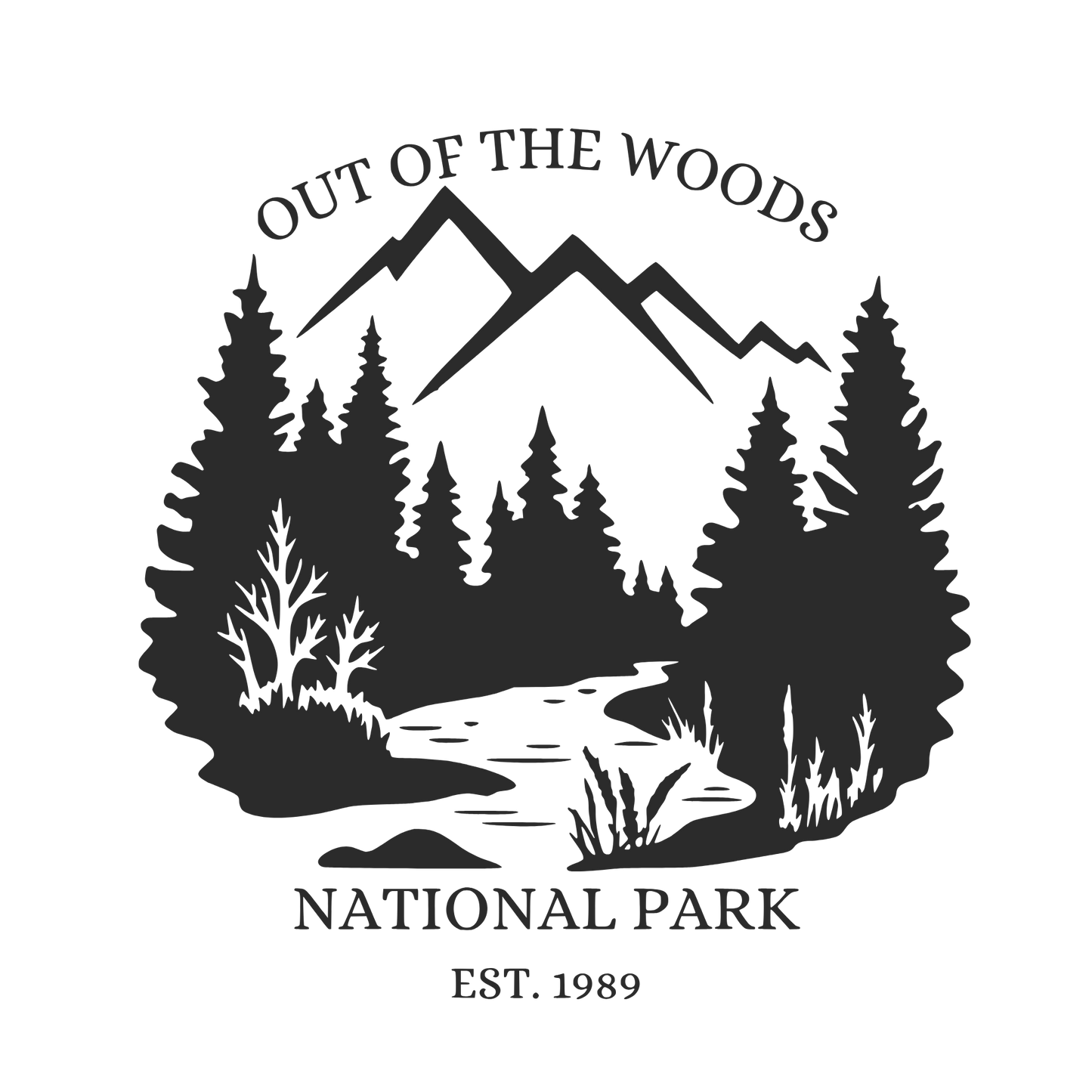 Out of the woods sublimation or screenprint- design only