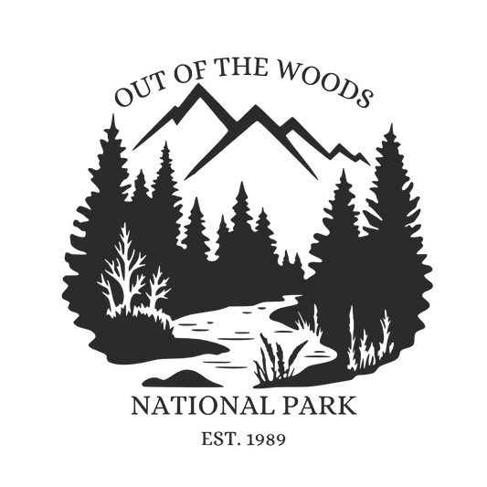 Out of the woods sublimation or screenprint- design only