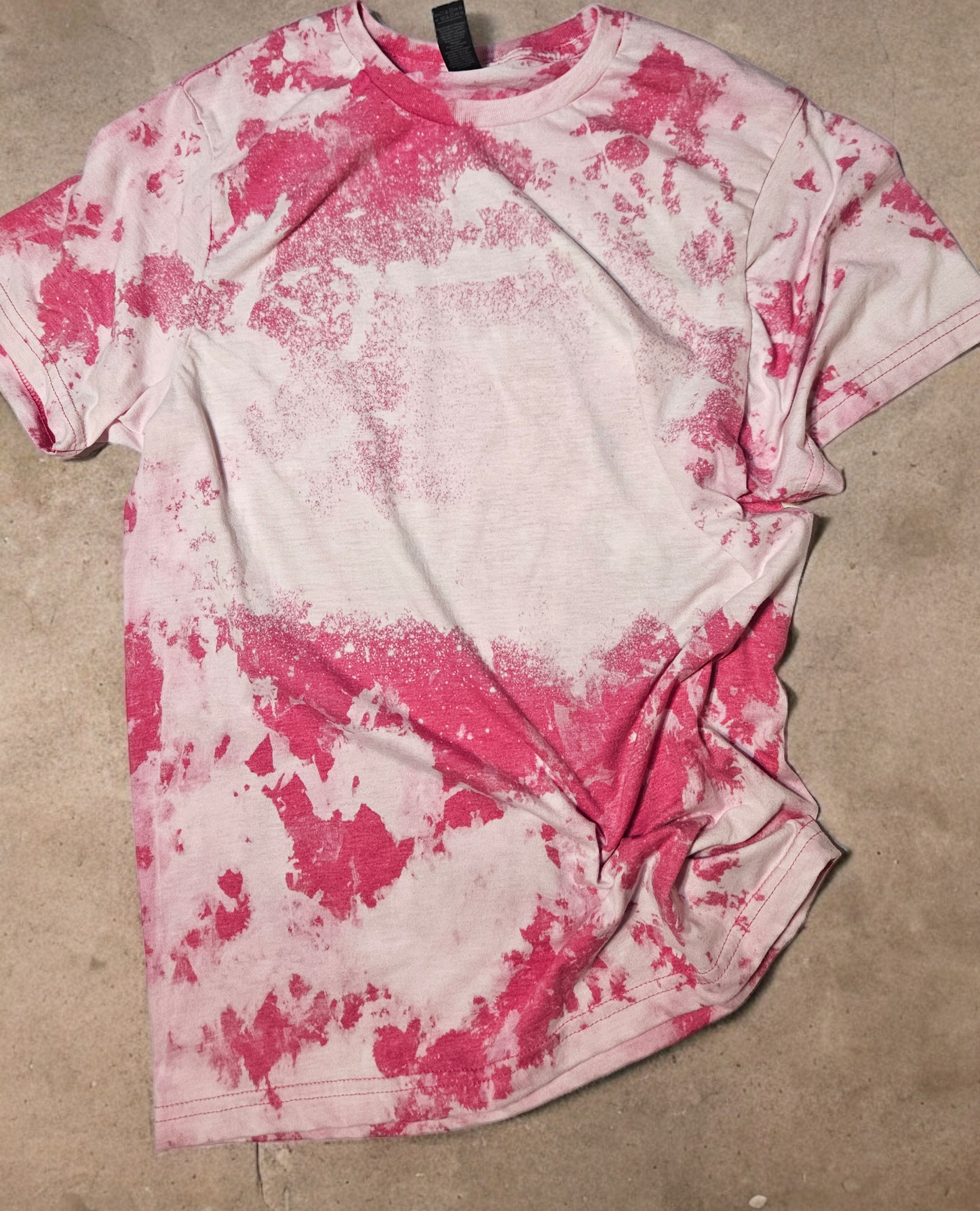 Bleached tee Screenprint or sublimation design