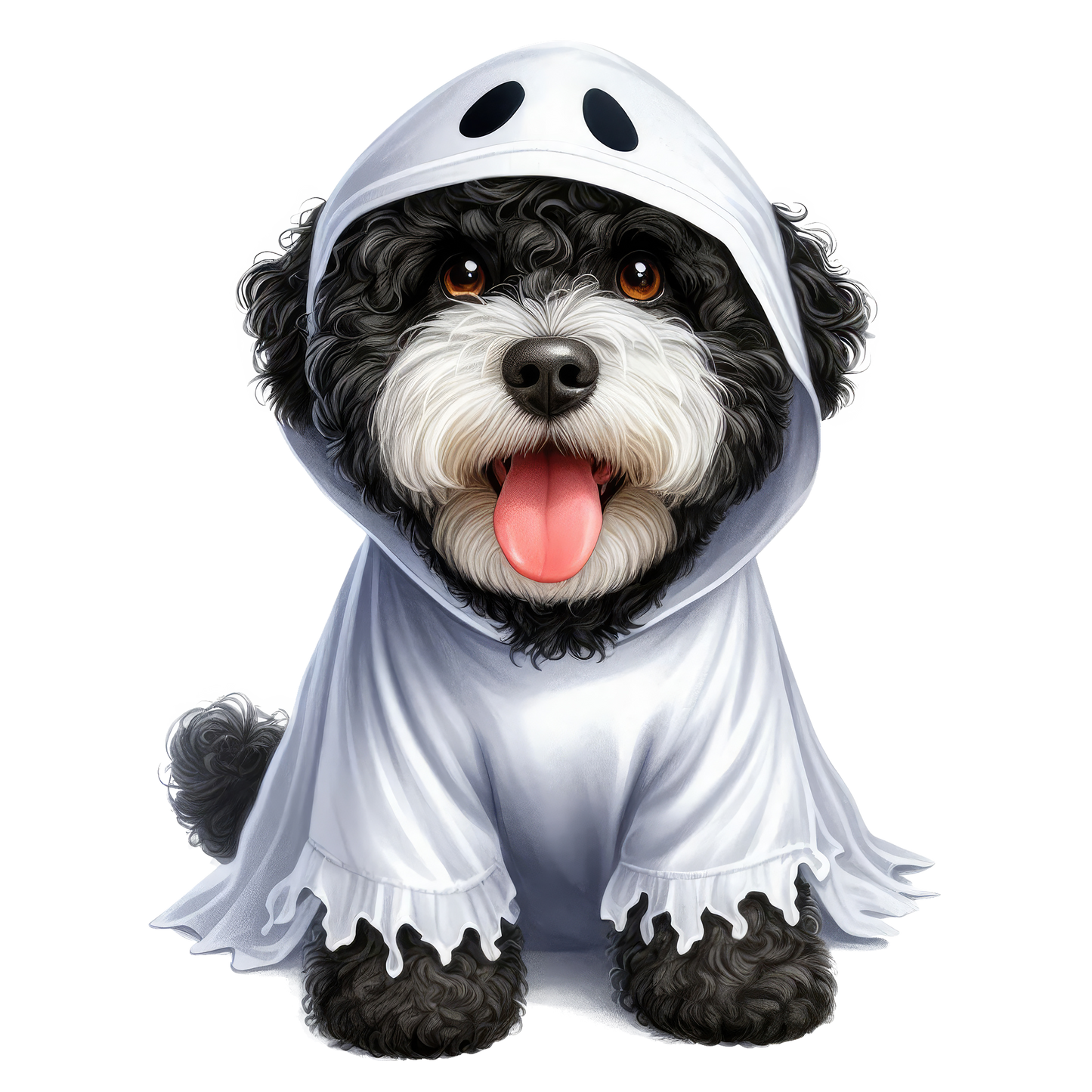 Halloween ghost dog SAND TEE SIZE XXL