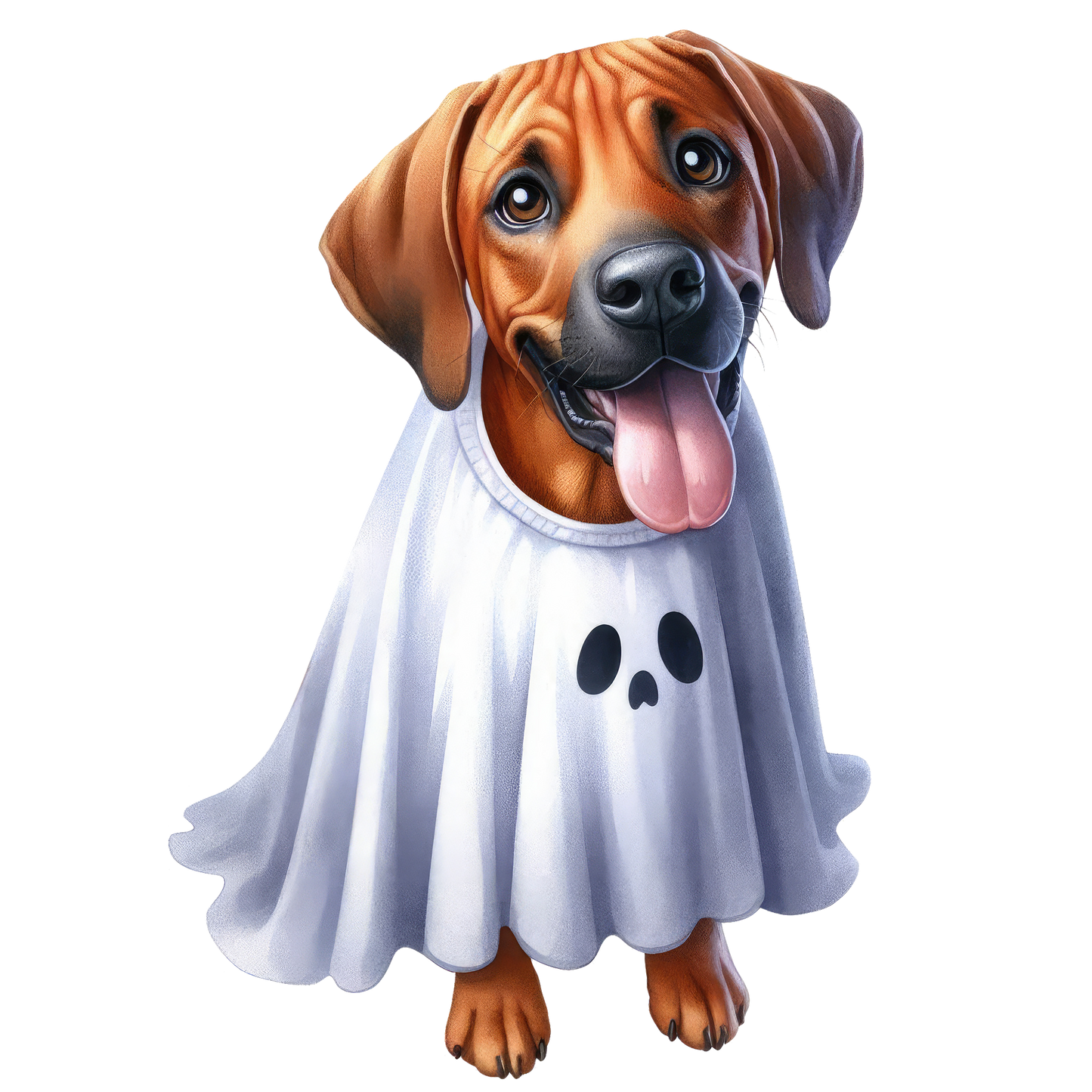 Halloween ghost dog SAND TEE SIZE XXL