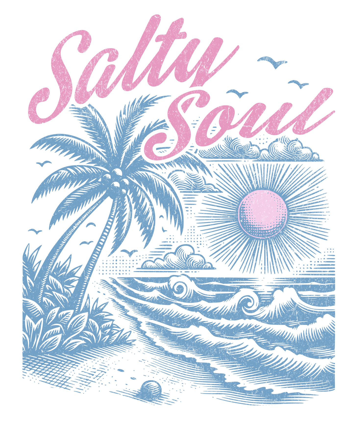 Salty soul sublimation or screenprint- design only