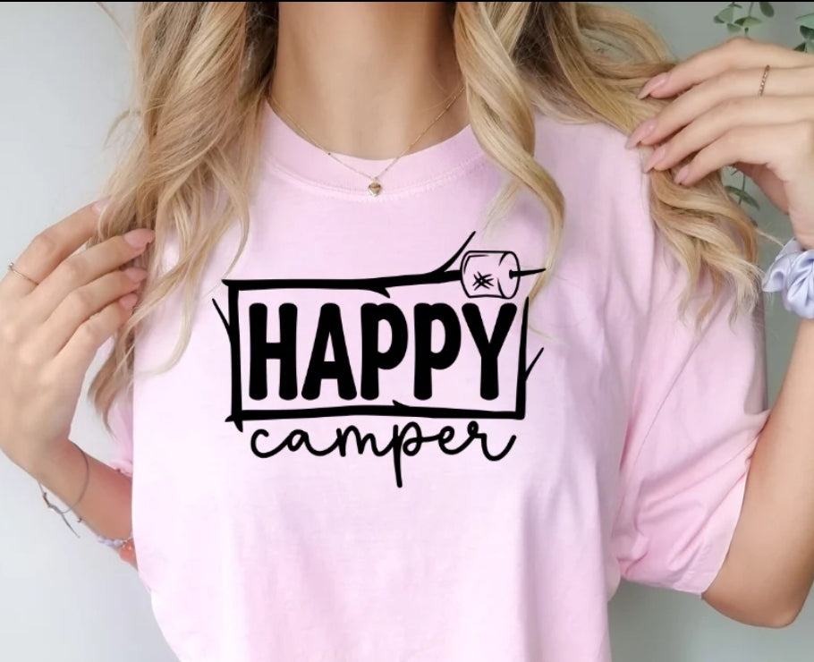 Happy Camper screenprint design only